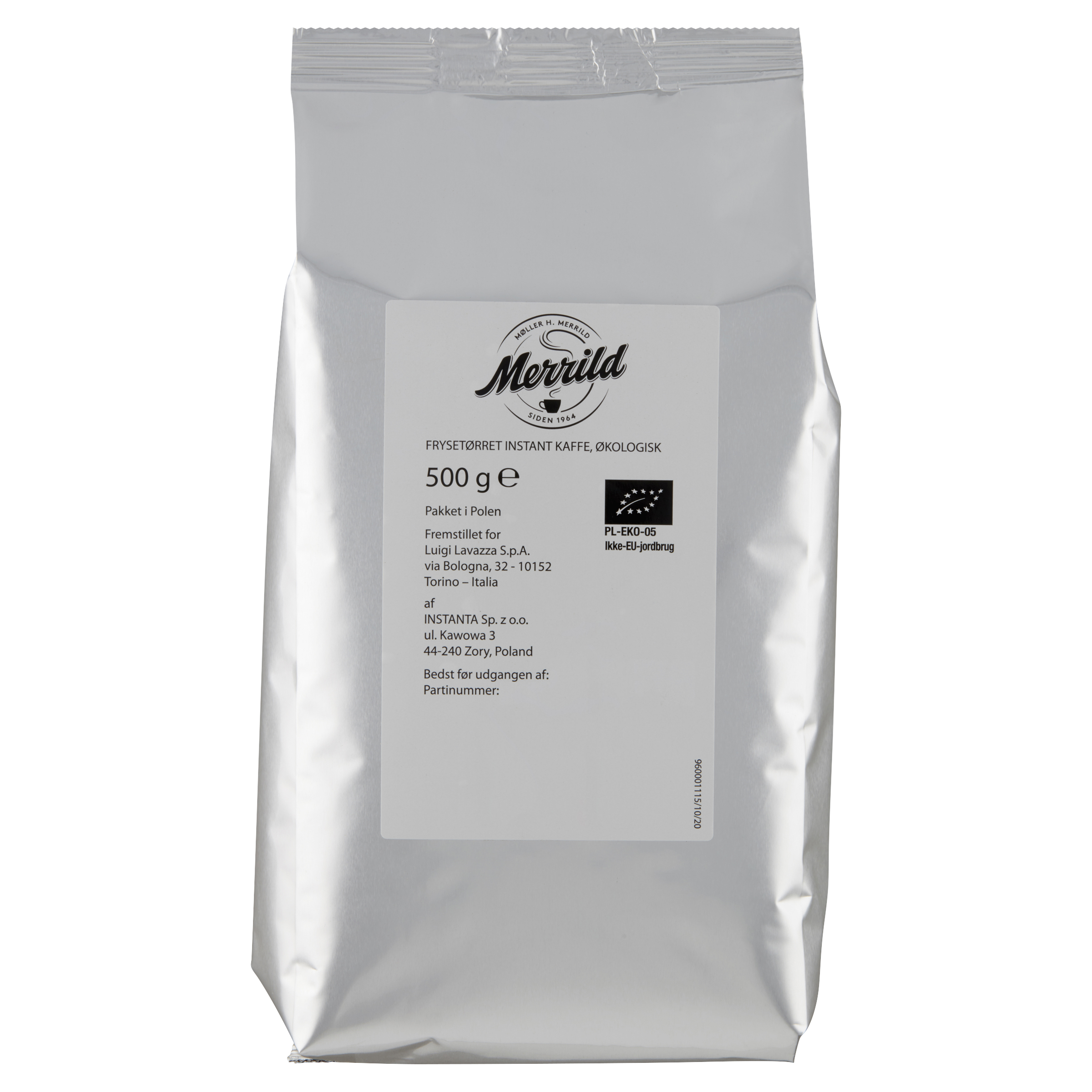 Merrild Instant Kaffe Økologisk - 6x500g
